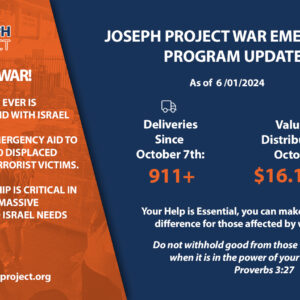 Joseph Project, more than 16.1 USD Million in Help Delivered Since October 7th, 2023